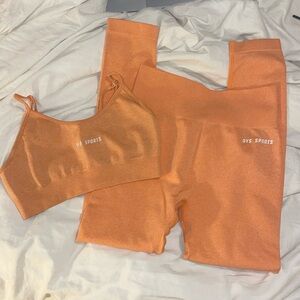 Orange Sports Bra and Leggings Set